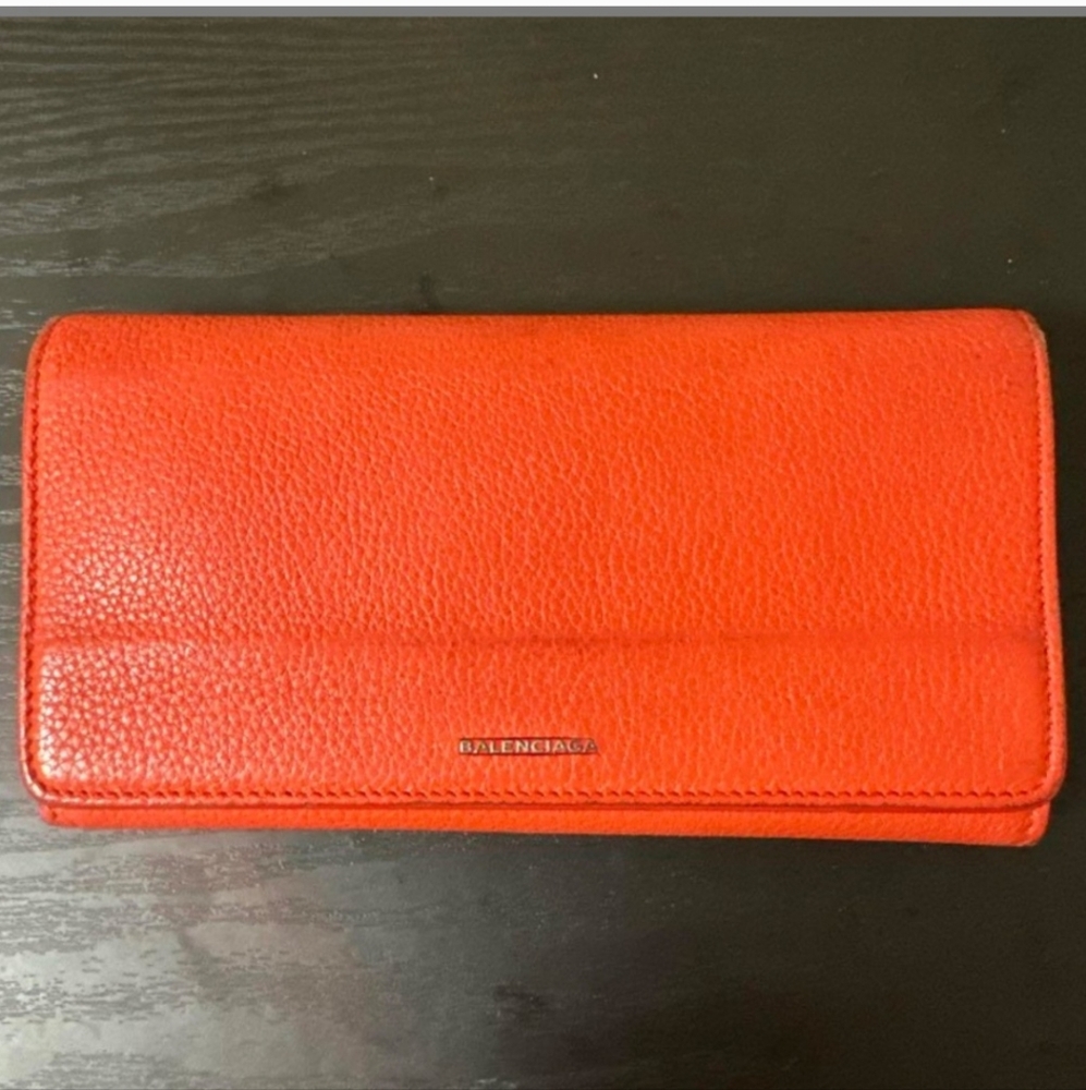 Balenciaga Calfskin Leather Burnt Orange Wallet Full Inclusion (EUC) - Picture 2 of 16